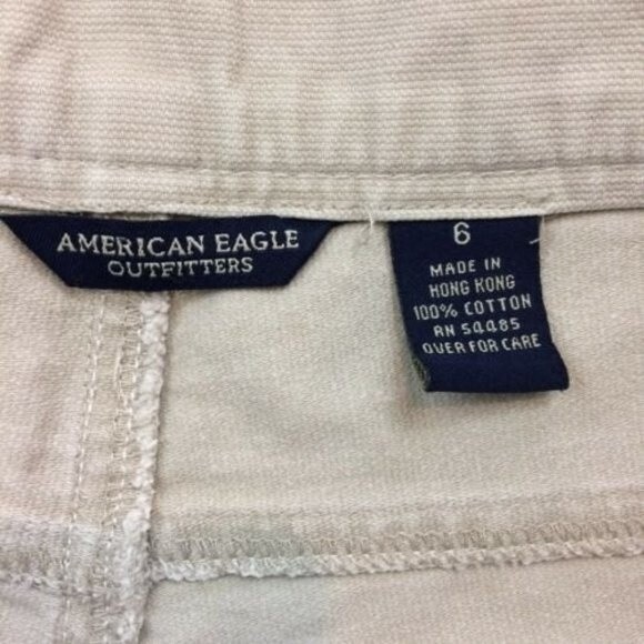 Vintage American Eagle Outfitters Pants Corduroy Flared Size 6 Beige Y2k - Picture 3 of 12